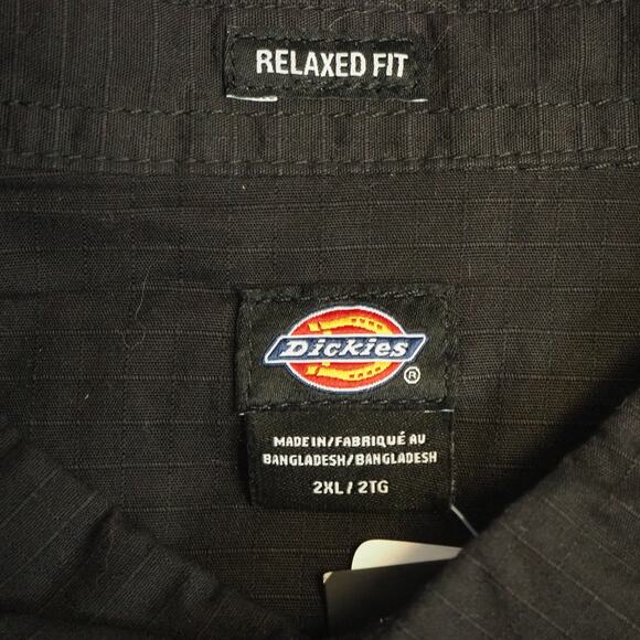 NWT Dickies Flex Ripstop Work Shirt Men's Sz 2XL Relaxed Fit Black Button Down - Picture 9 of 11